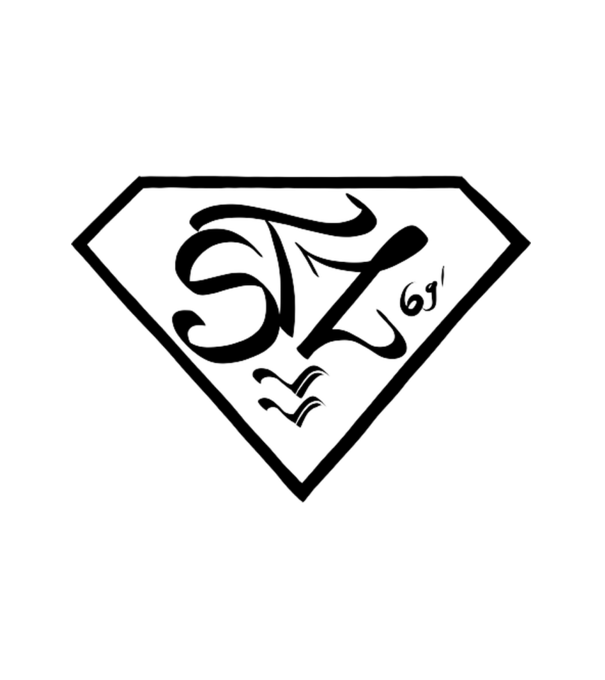 SzT-monogram minta fehér pólón