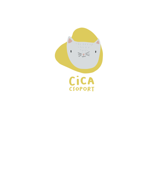 Cica Csoport - ovis póló minta fehér pólón