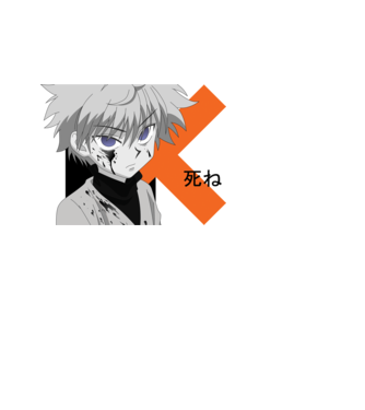 Killua - Shine minta fekete pólón
