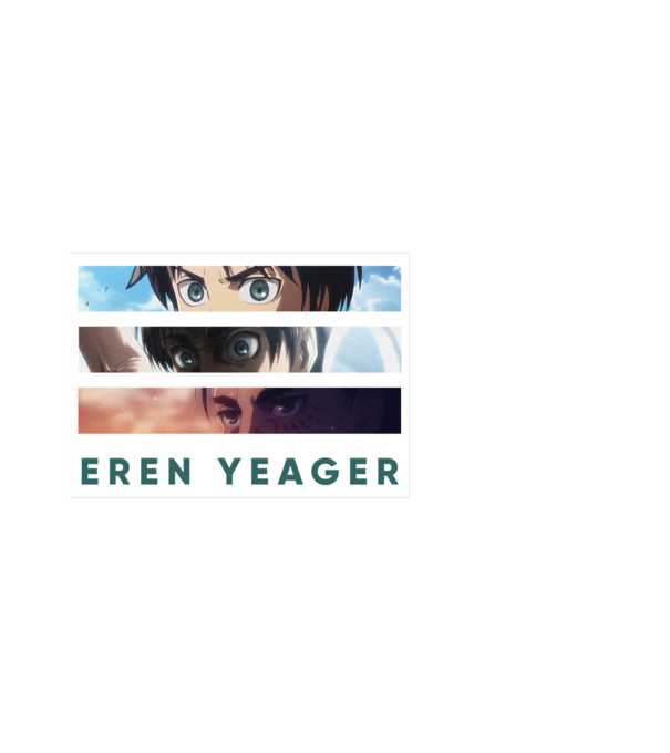 Eren Yeager - Fejlődés minta fekete pólón