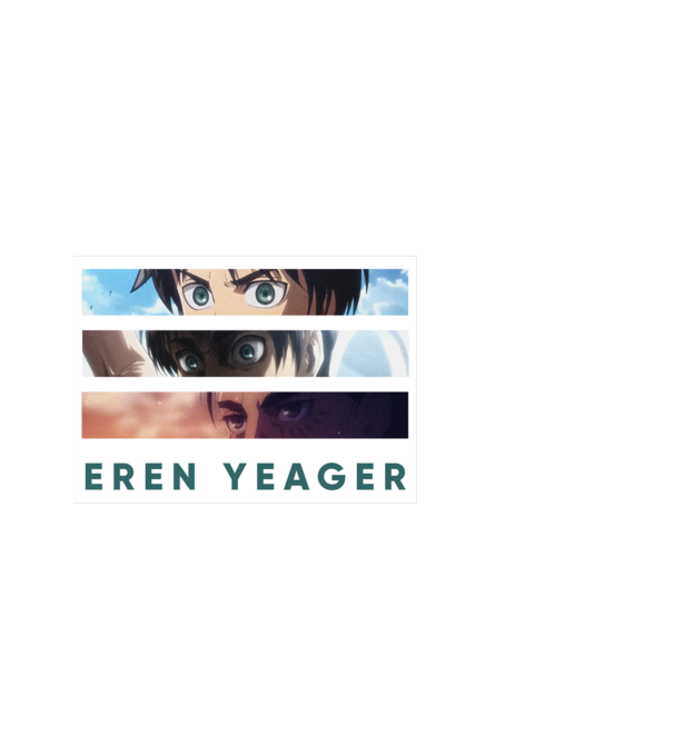 Eren Yeager - Fejlődés minta fekete pólón