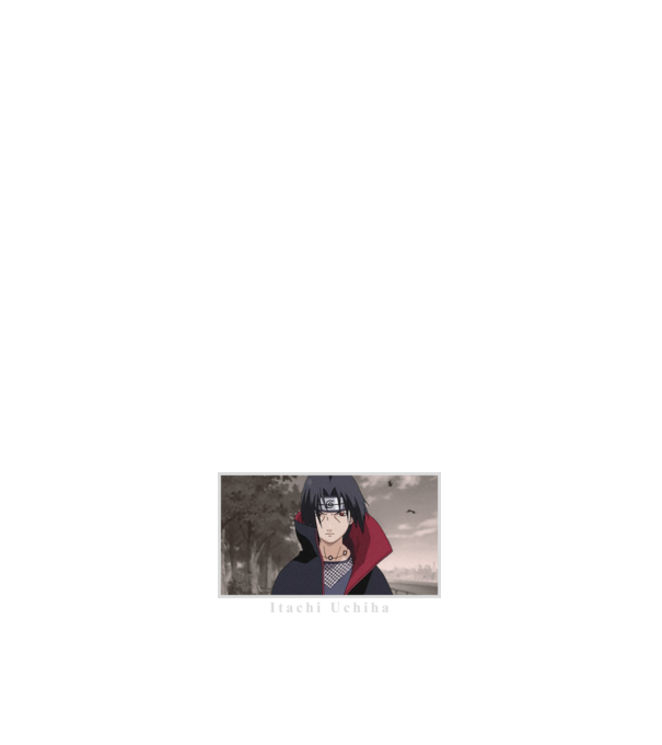 Itachi minta sötétkék pólón