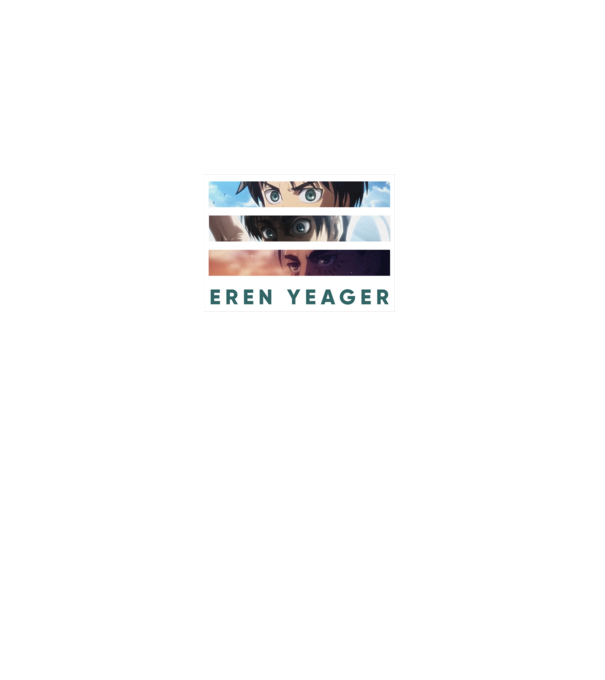 Eren Yeager - Fejlődés minta fekete pólón