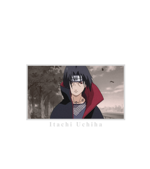 Itachi minta fekete pólón