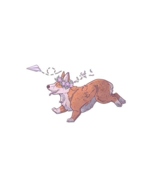 corgi minta minta fekete pólón