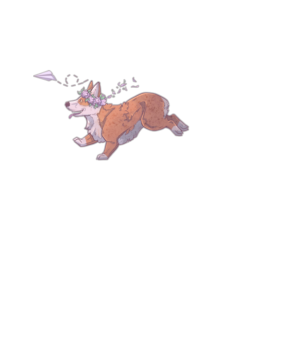 corgi minta minta fekete pólón
