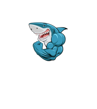 Pumped Shark minta fehér pólón