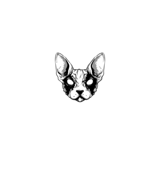 Black Metal Cat minta fekete pólón