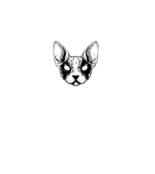 Black Metal Cat minta fekete pólón
