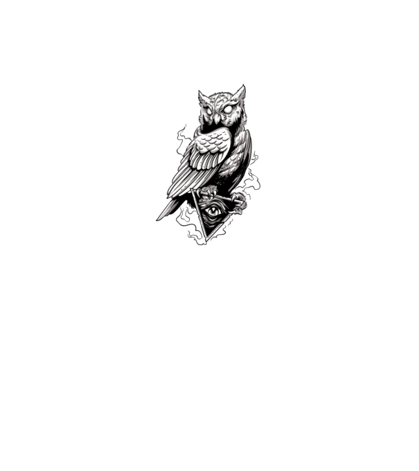 Owl minta fehér pólón