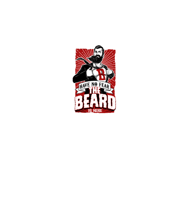 The Beard is Here minta szürke pólón