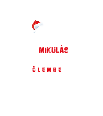 mikulás minta fekete pólón