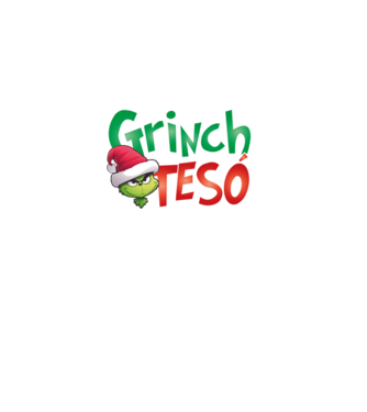 grinch-tesó minta fekete pólón