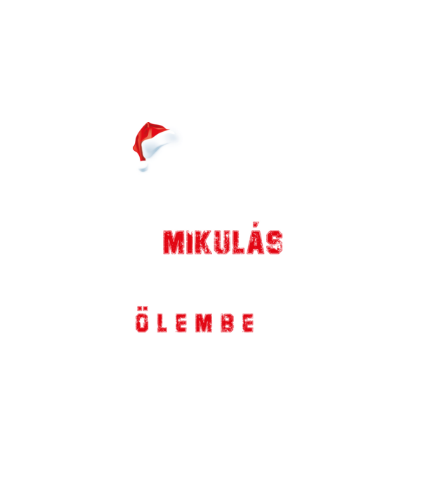 mikulás minta sötétkék pólón