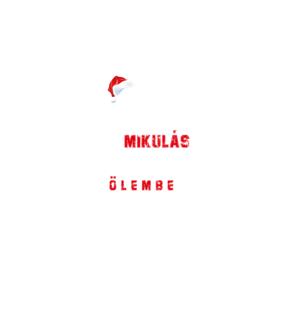 mikulás minta fekete pólón