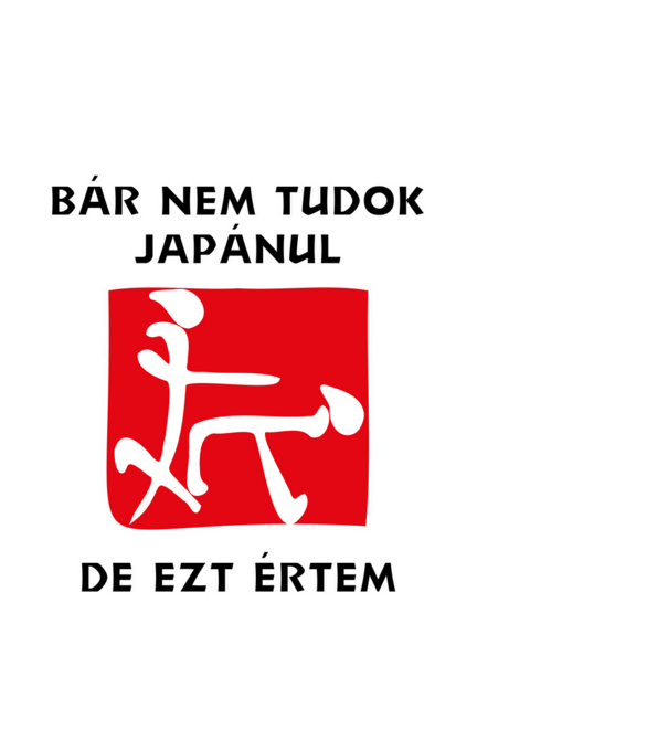 BARNEMTUDOKJAPANUL minta fehér pólón