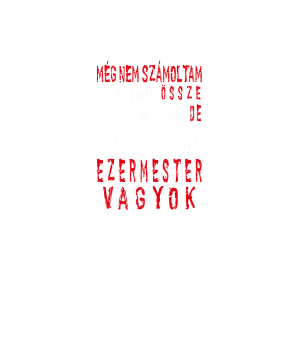 EZERMESTER minta fekete pólón