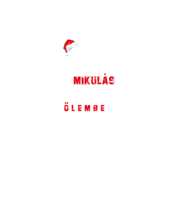 mikulás minta fekete pólón