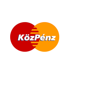 KözPénz minta fekete pólón
