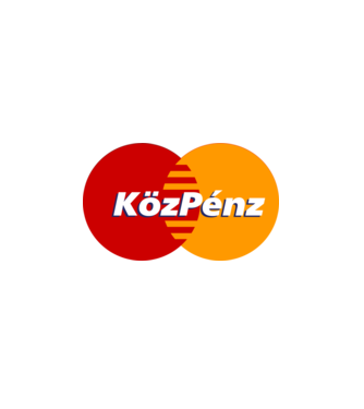 KözPénz minta fehér pólón