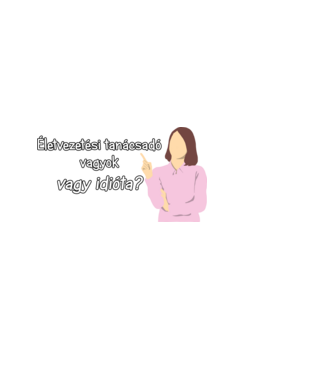 Életvezetési tanácsadó minta fekete pólón