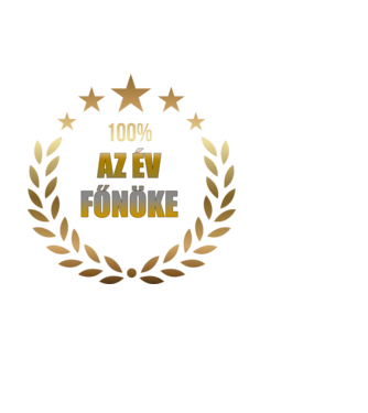 Az év főnöke minta fehér pólón