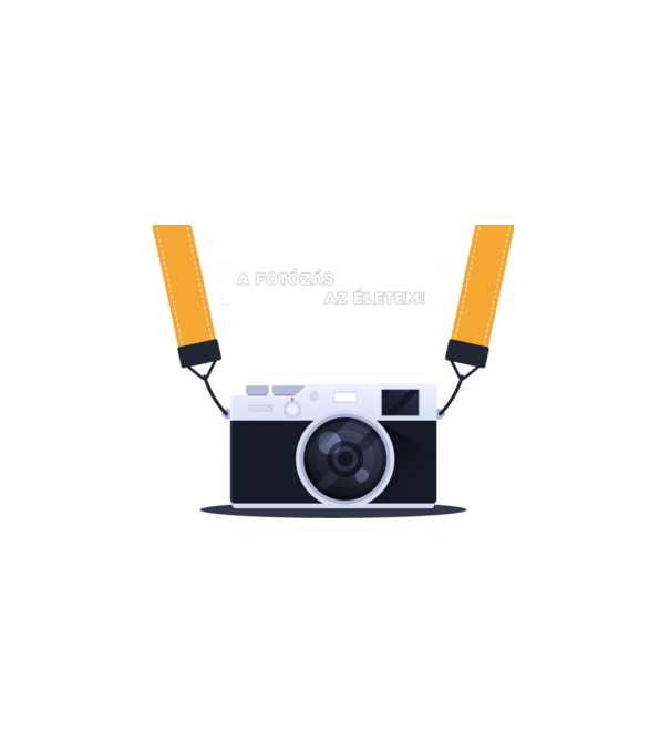 A fotózás az életem! minta fehér pólón