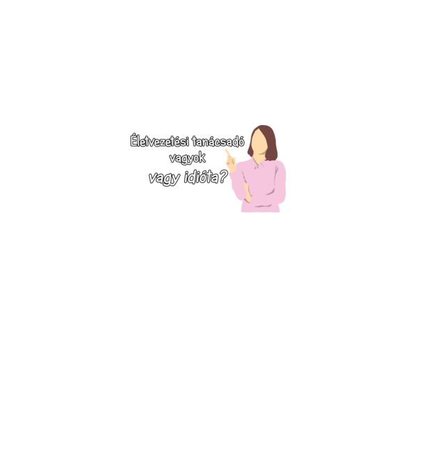 Életvezetési tanácsadó minta fekete pólón