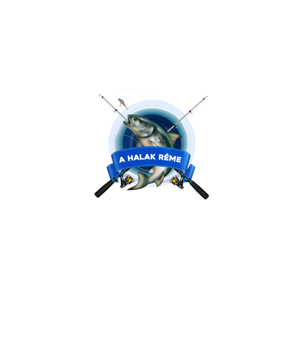 A halak réme minta szürke pólón