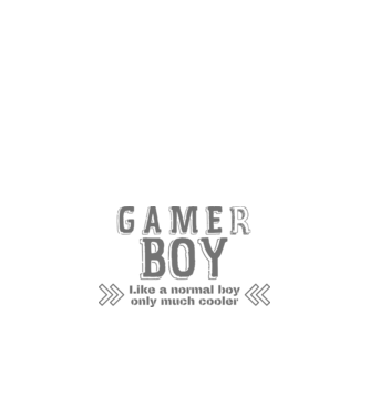 Gamer Boy minta fehér pólón