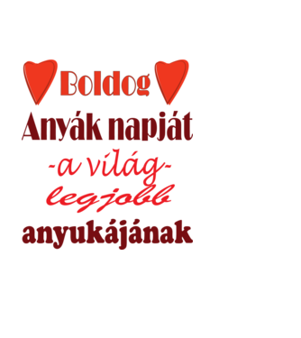 Boldog anyáknapját! minta fekete pólón