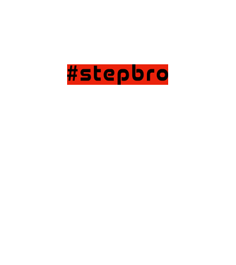 Stepbro minta fekete pólón