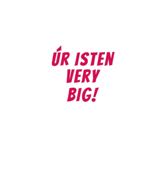 Úr Isten very big! - Hatalmas minta fekete pólón