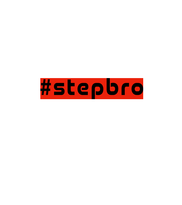 Stepbro minta fekete pólón