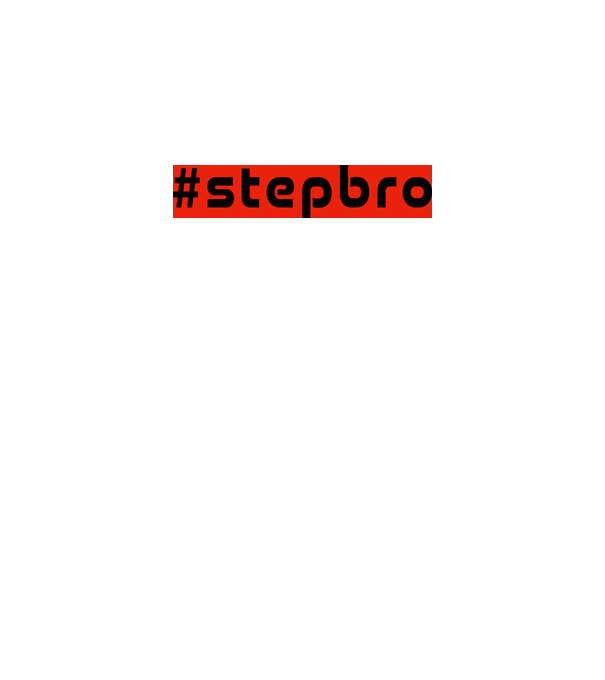 Stepbro minta fekete pólón