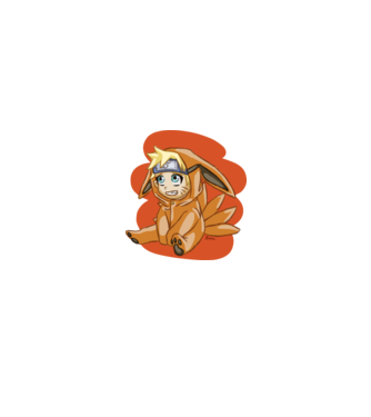 Baby Naruto minta fehér/piros pólón