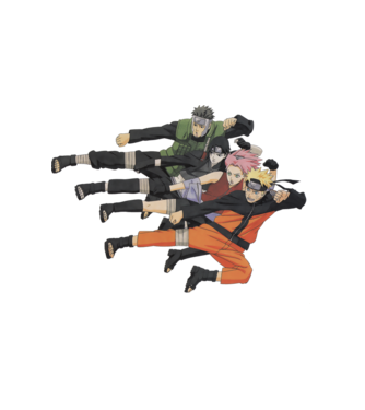 Naruto minta fehér pólón