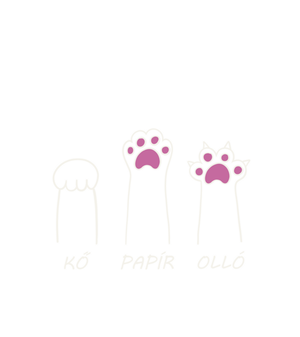 kő papír olló minta fekete pólón