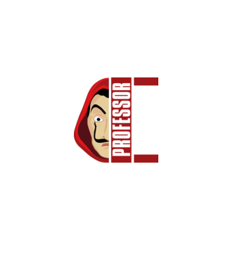 professor - La casa de papel minta fekete pólón