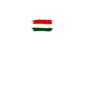 Magyar zászló (festett stílus) minta fekete pólón