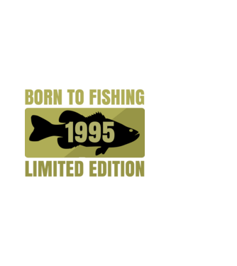Born to Fishing 1995 minta fekete pólón