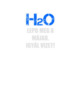 H2O minta fekete pólón