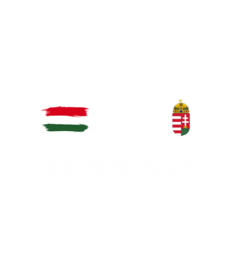 Magyarország címer és zászló minta fekete pólón