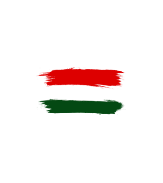 Magyar zászló (festett stílus) minta fehér pólón