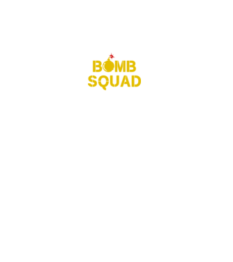 Bomb Squad minta fekete pólón