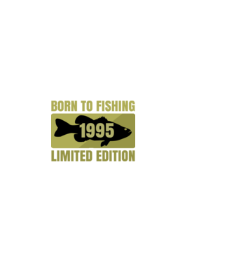 Born to Fishing 1995 minta sötétkék pólón