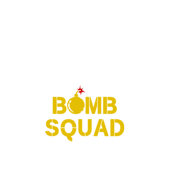 Bomb Squad minta fekete pólón