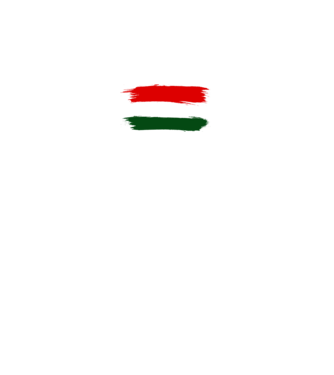 Magyar zászló (festett stílus) minta fekete pólón