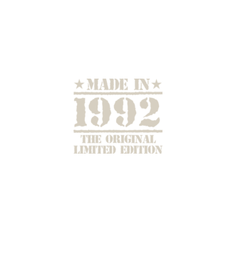 Made in 1992 minta fekete pólón