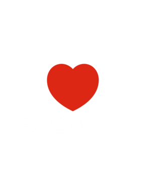 I Love pacal minta fehér pólón